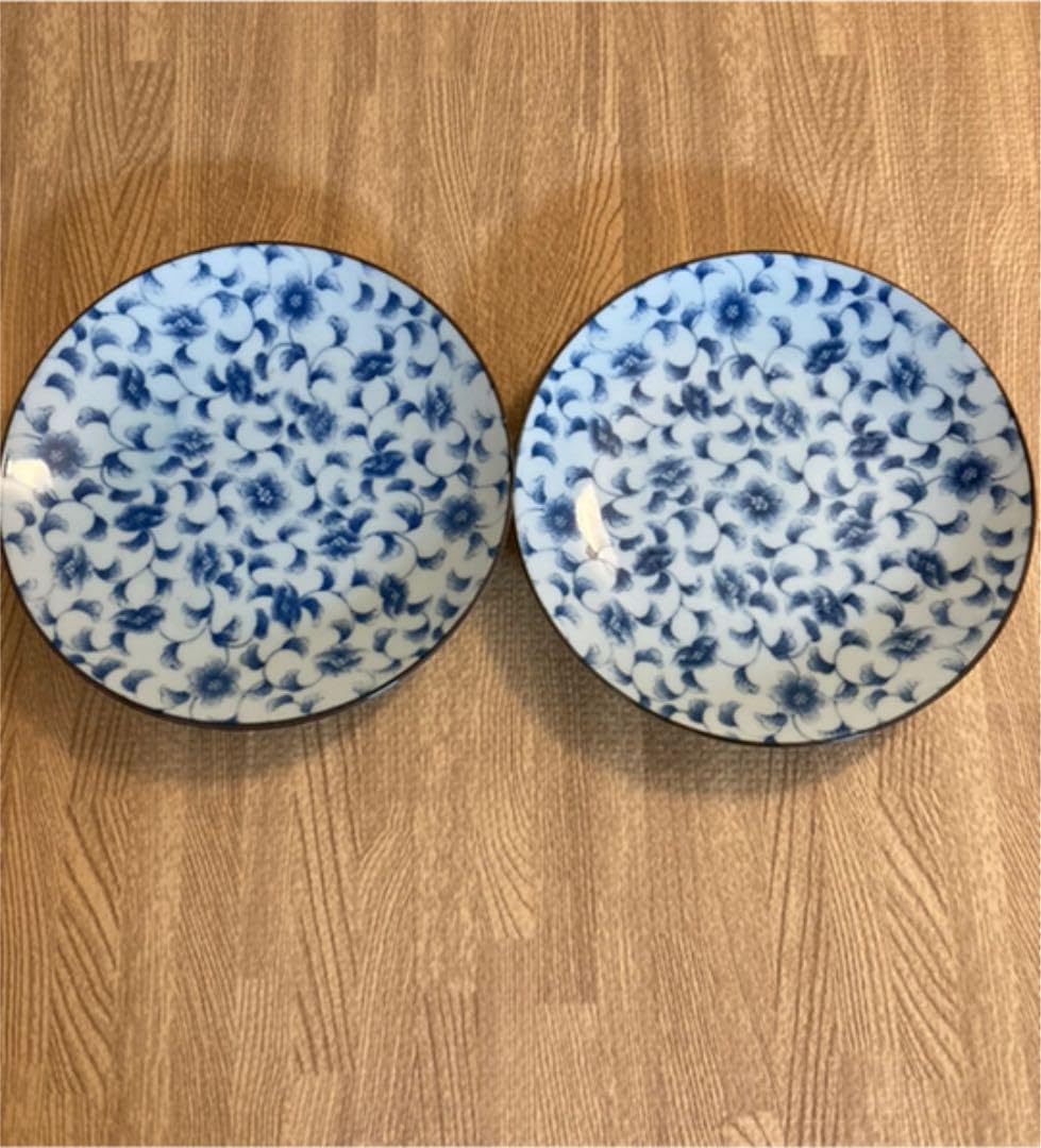 有田焼　大皿 Amazon.co.jp: 有田焼 大皿 皿 青 花柄 花 レトロ 皿 レトロ